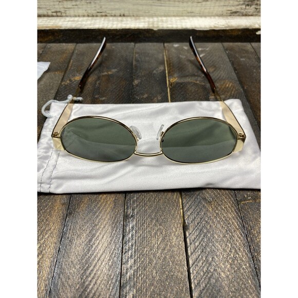 Pro Acme Retro Oval Gold Metal Frame Sunglasses Trendy Sun Glasses Unisex - Picture 1 of 9